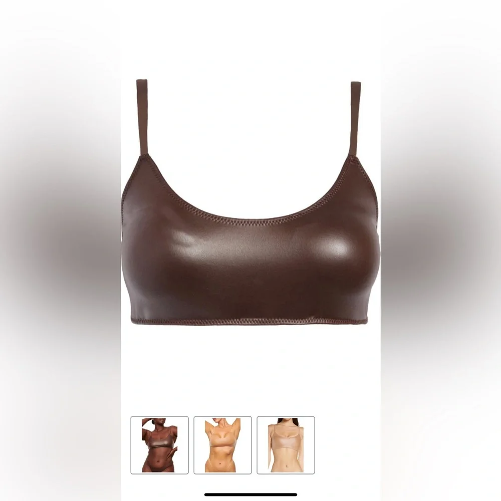 SKIMS Wet Jersey Scoop Bralette in Cocoa - Picture 11 of 11